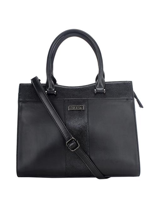 black leatherette handbag - 17415165 -  Standard Image - 0