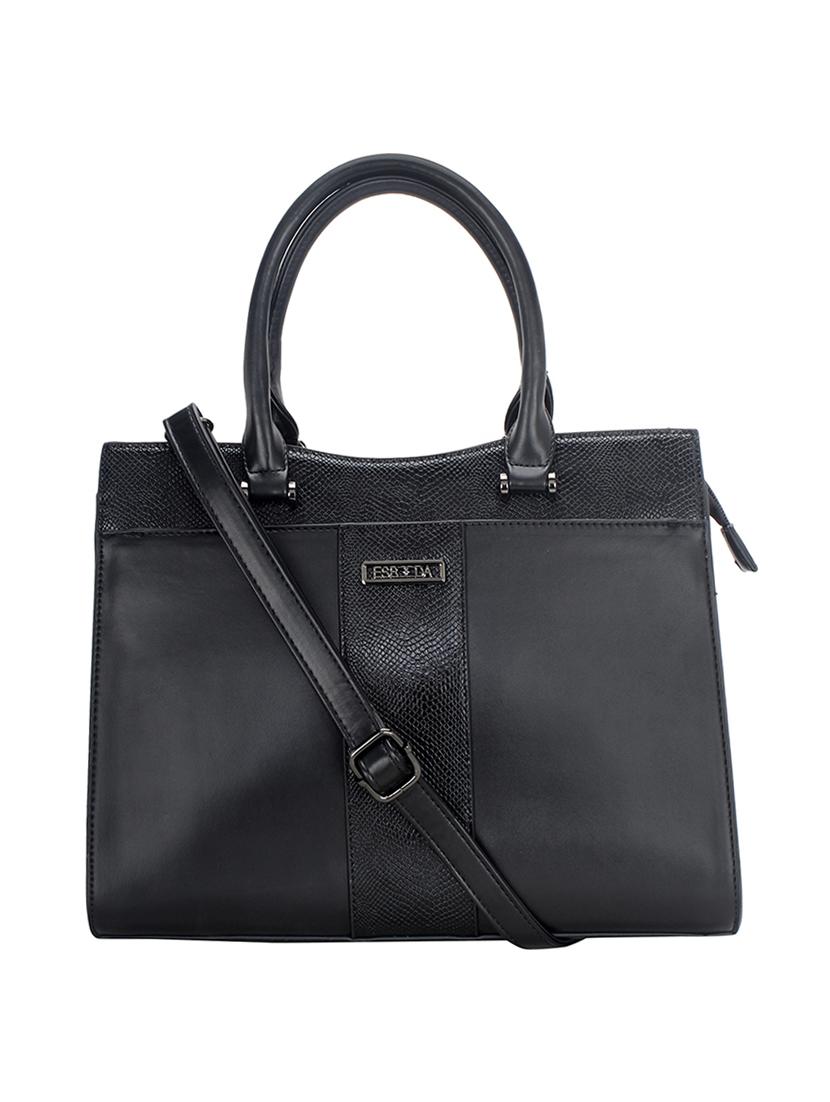 black leatherette handbag - 17415165 -  Zoom Image - 0
