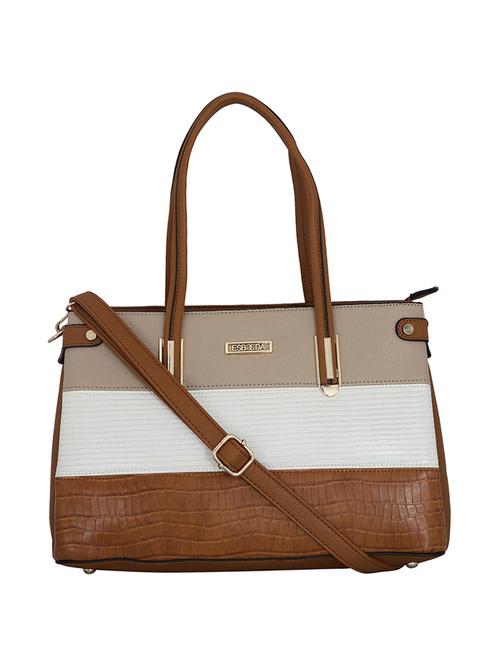 tan leatherette handbag - 17415174 - Standard Image - 0