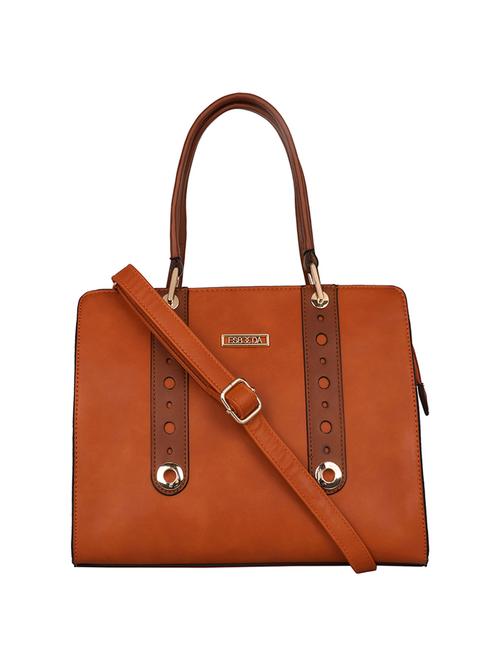 tan leatherette handbag - 17415178 -  Standard Image - 0