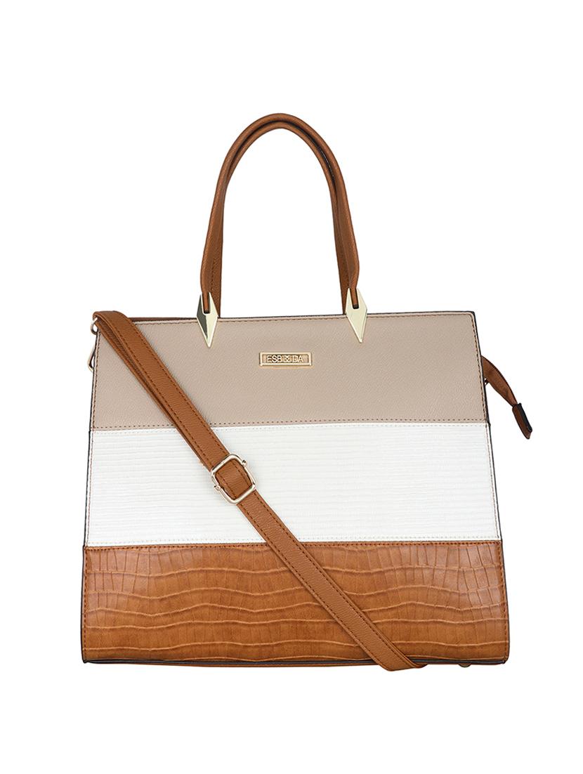 tan leatherette handbag - 17415196 - Zoom Image - 0
