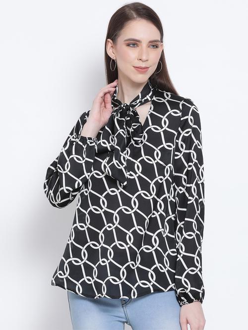tie up neck solid top - 17415514 - Standard Image - 0