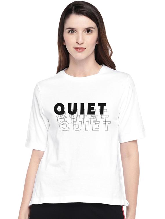 round neck typographic tee - 17415636 - Zoom Image - 0