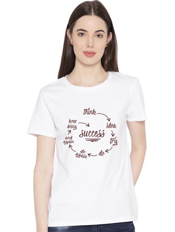 round neck typographic tee  - 17415646 -  Zoom Image - 0