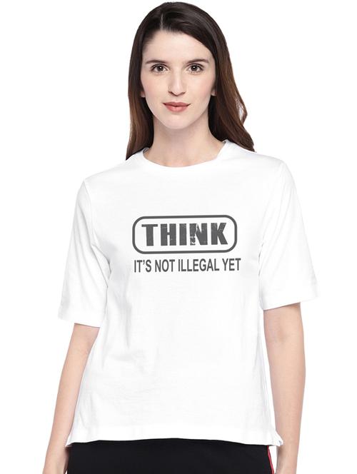 round neck typographic tee - 17415652 - Standard Image - 0