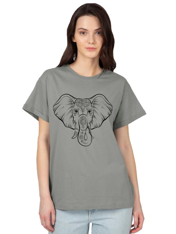 round neck printed tee - 17415667 - Zoom Image - 0