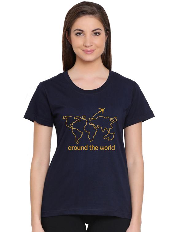 round neck printed tee - 17415668 - Zoom Image - 0