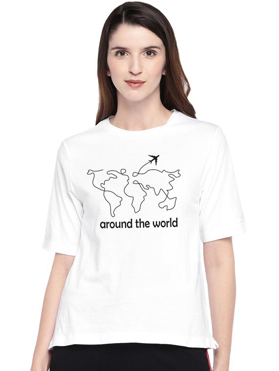 round neck printed tee  - 17415670 -  Zoom Image - 0