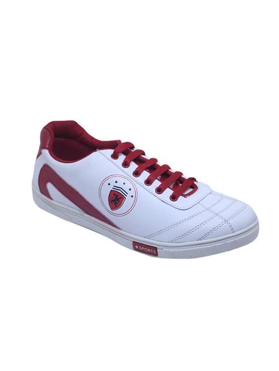 red synthetic lace up sneakers - 17415720 -  Zoom Image - 0