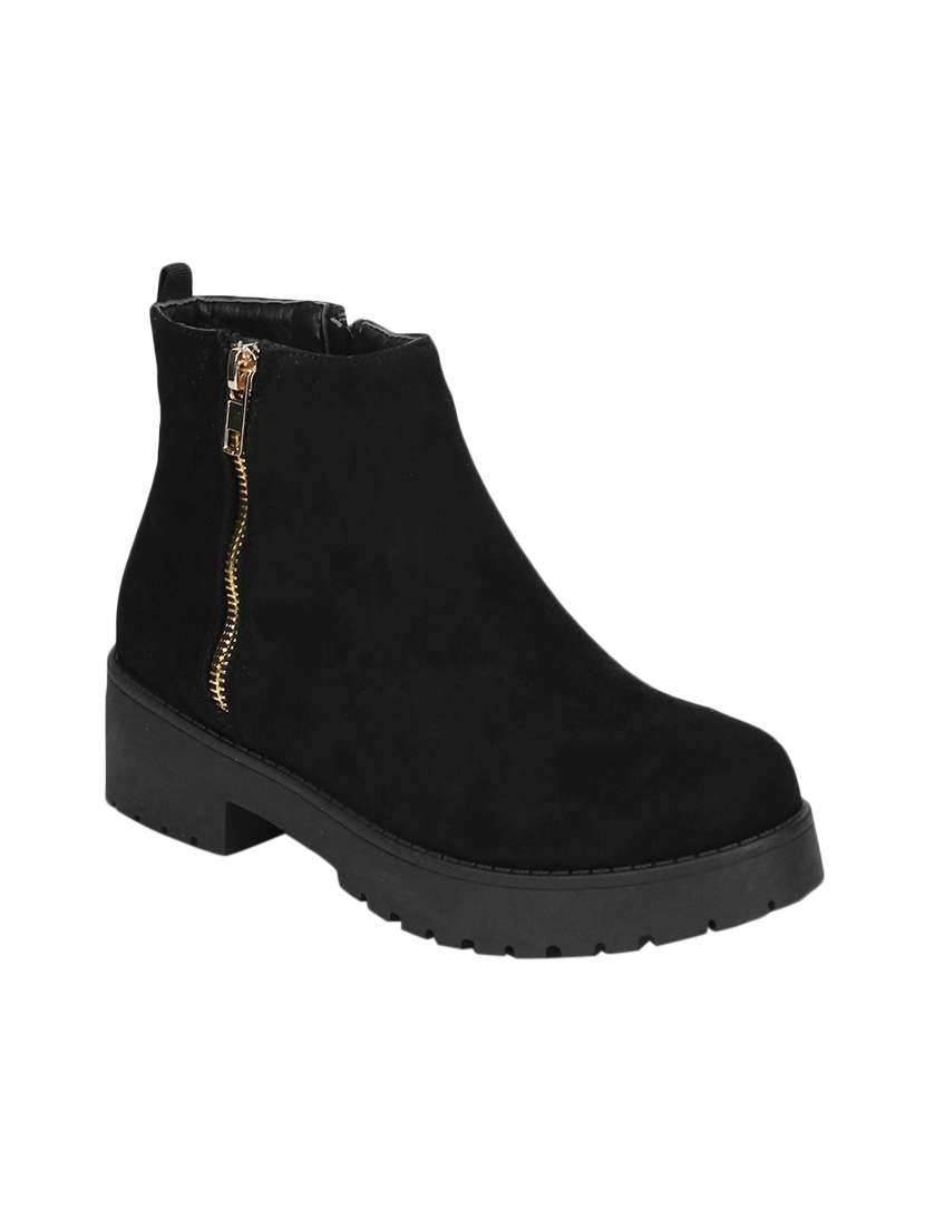 black ankle boots