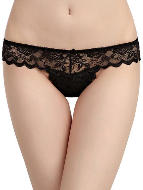 black nylon thongs panty - 17416091 -  Standard Image - 0
