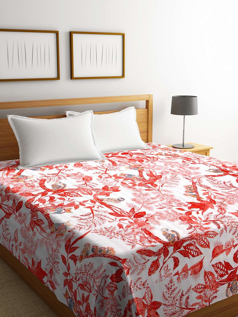  traditional jaipuri kantha double bed cover