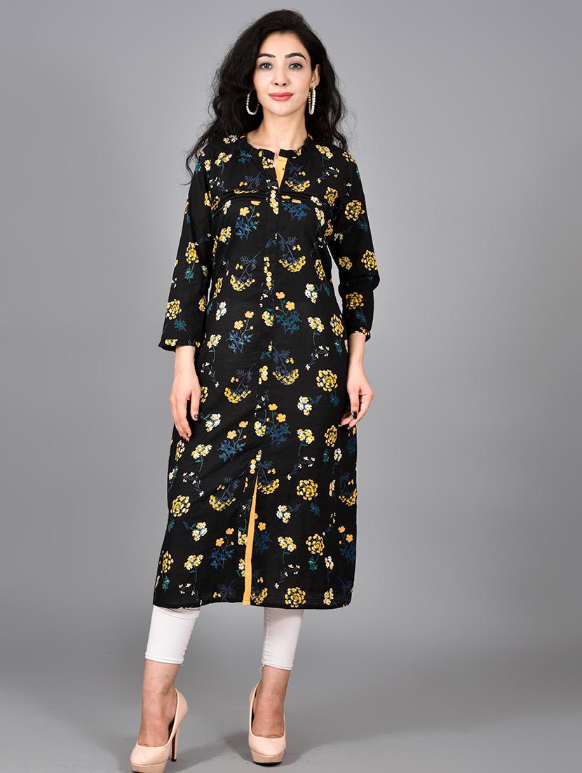 floral straight kurta - 17418195 -  Zoom Image - 0