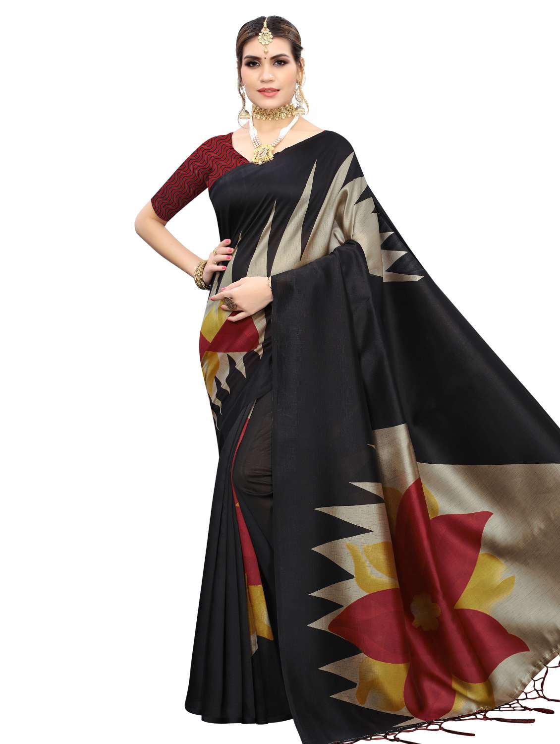 floral printed saree - 17418455 - Zoom Image - 0