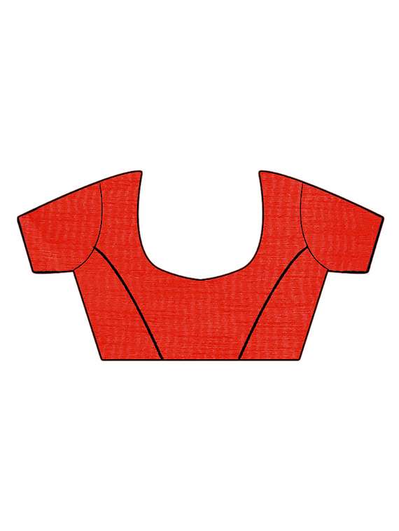 solid bordered saree with blouse - 17418472 -  Standard Image - 3