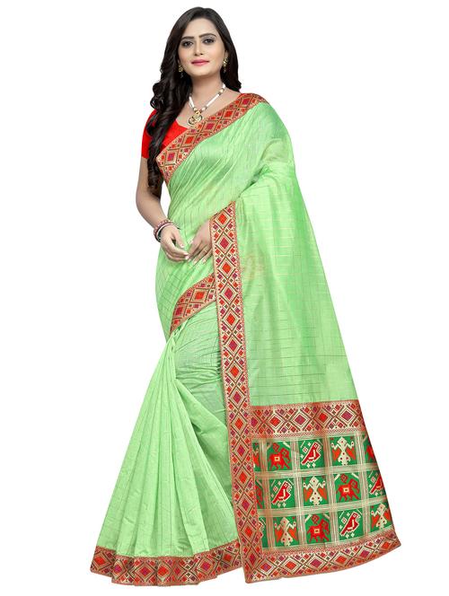 solid bordered saree - 17418474 - Standard Image - 0