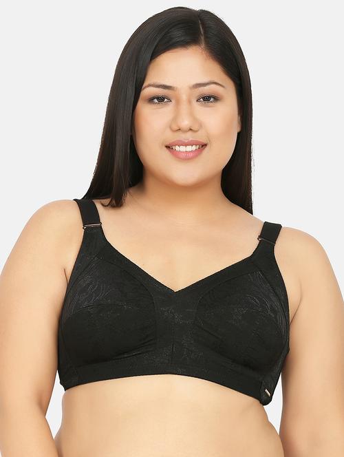 black cotton plus bra - 17419293 - Standard Image - 0