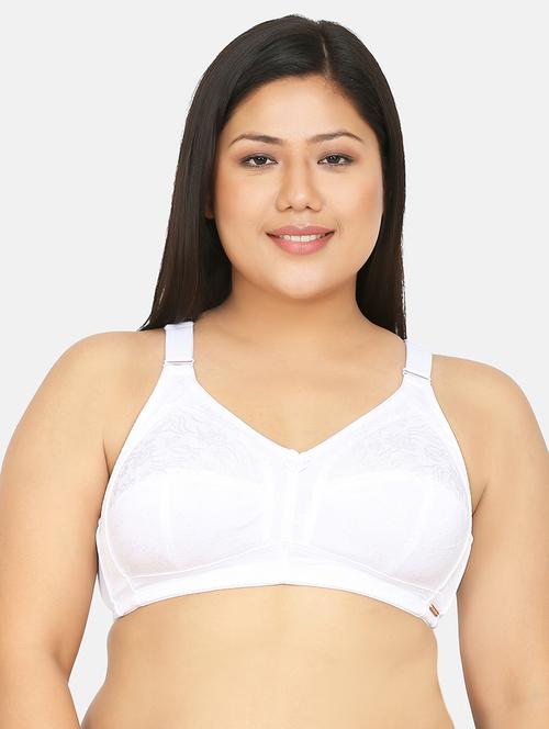 white cotton plus bra - 17419294 - Standard Image - 0