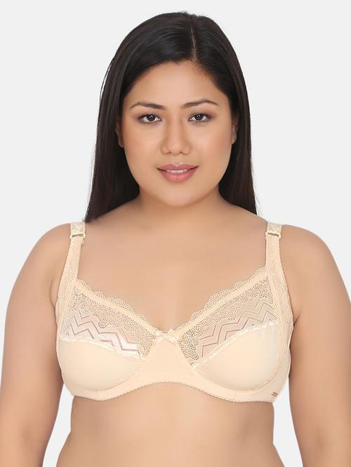 beige nylon plus bra - 17419310 -  Standard Image - 0