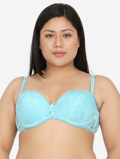 sea green lace balconette bra - 17419319 - Standard Image - 0
