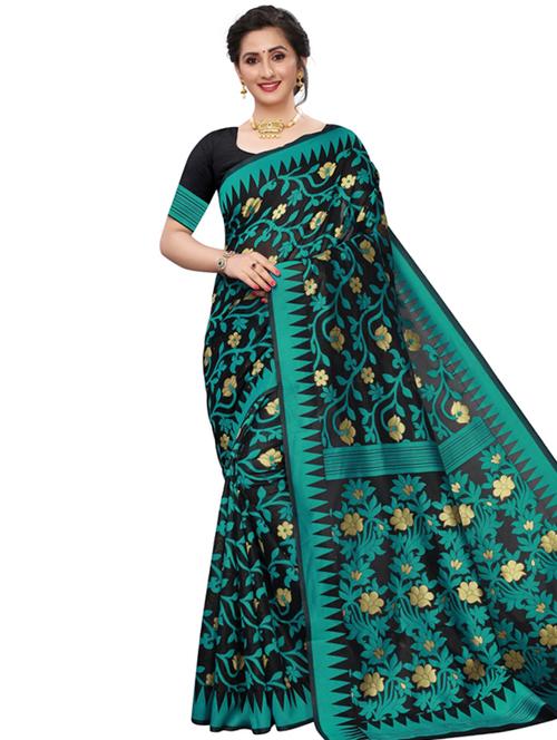 floral jamdani saree with blouse - 17421599 -  Standard Image - 0