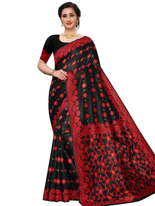 floral jamdani saree with blouse - 17421602 -  Standard Image - 0