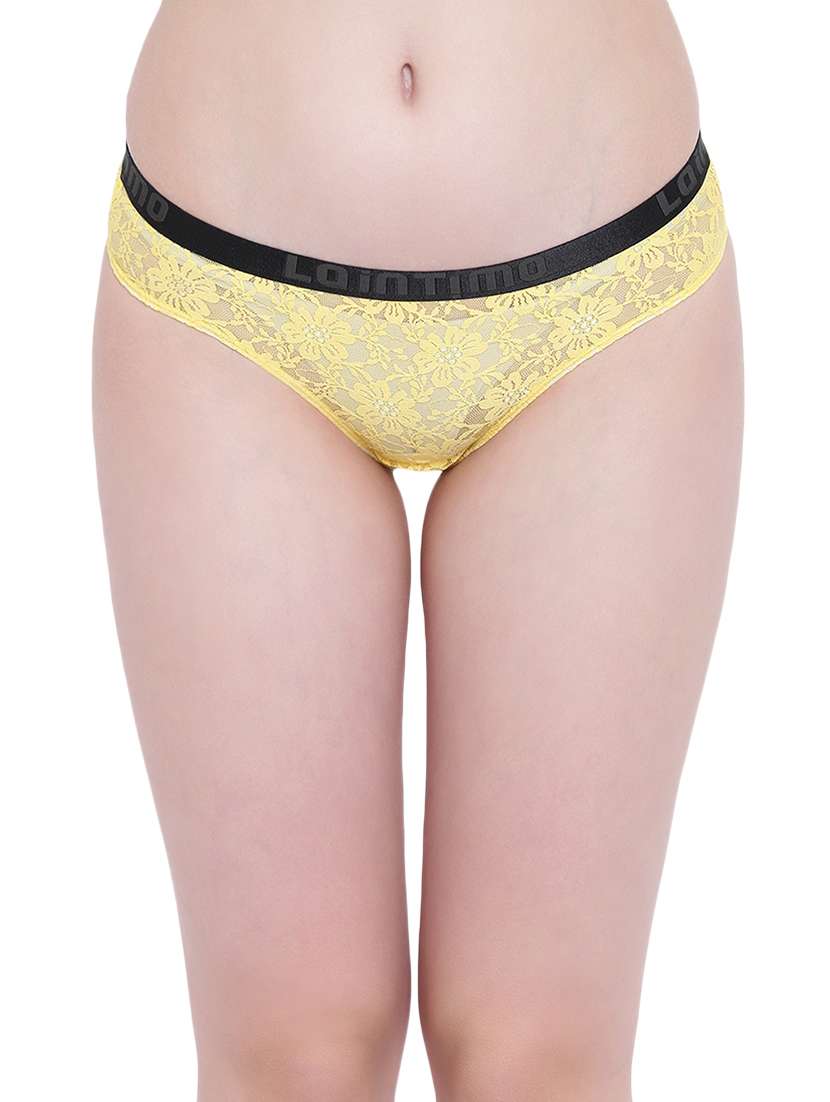 yellow nylon regular panty