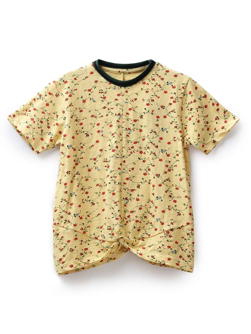 yellow cotton jersey tee