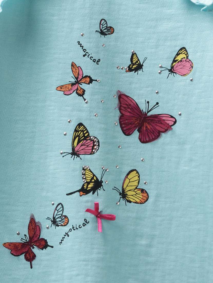 blue cotton jersey tee - 17422328 -  Standard Image - 3