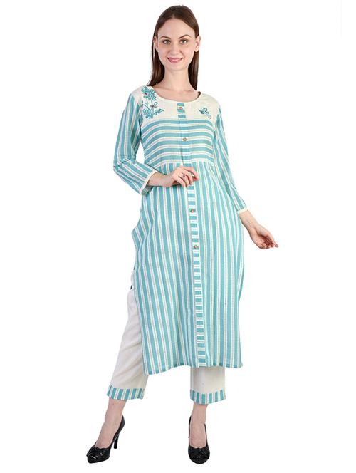 striped kurta pant set - 17422401 - Standard Image - 0