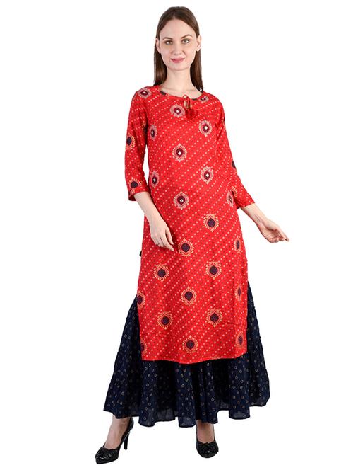 bandhani kurta sharara set - 17422406 - Standard Image - 0