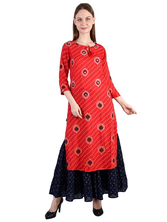 bandhani kurta sharara set - 17422406 - Zoom Image - 0