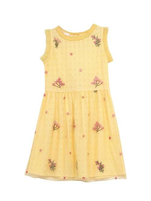 yellow cotton frock - 17423290 -  Standard Image - 0