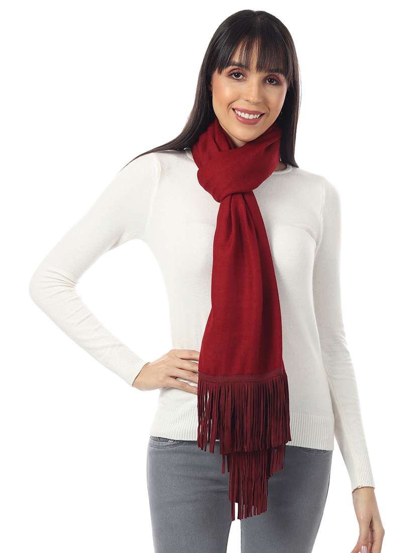 women's solid print stole - 17423431 - Zoom Image - 0