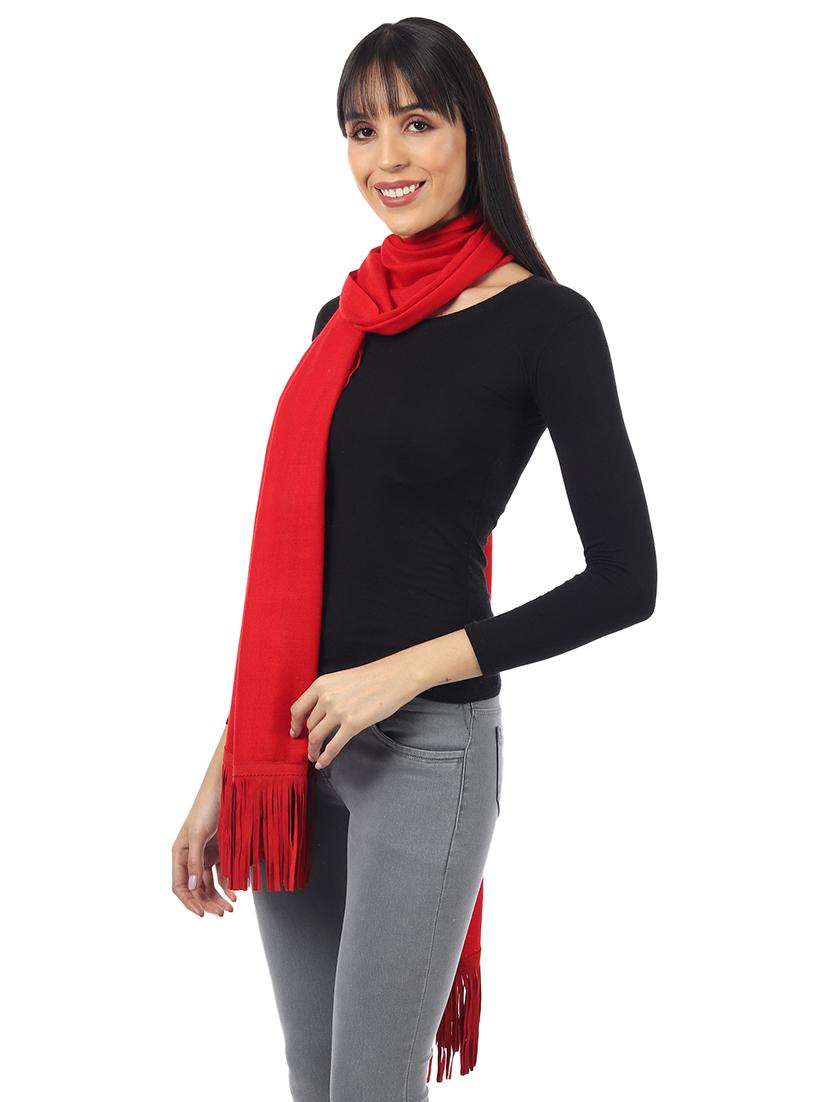 women's solid print stole - 17423435 - Standard Image - 3