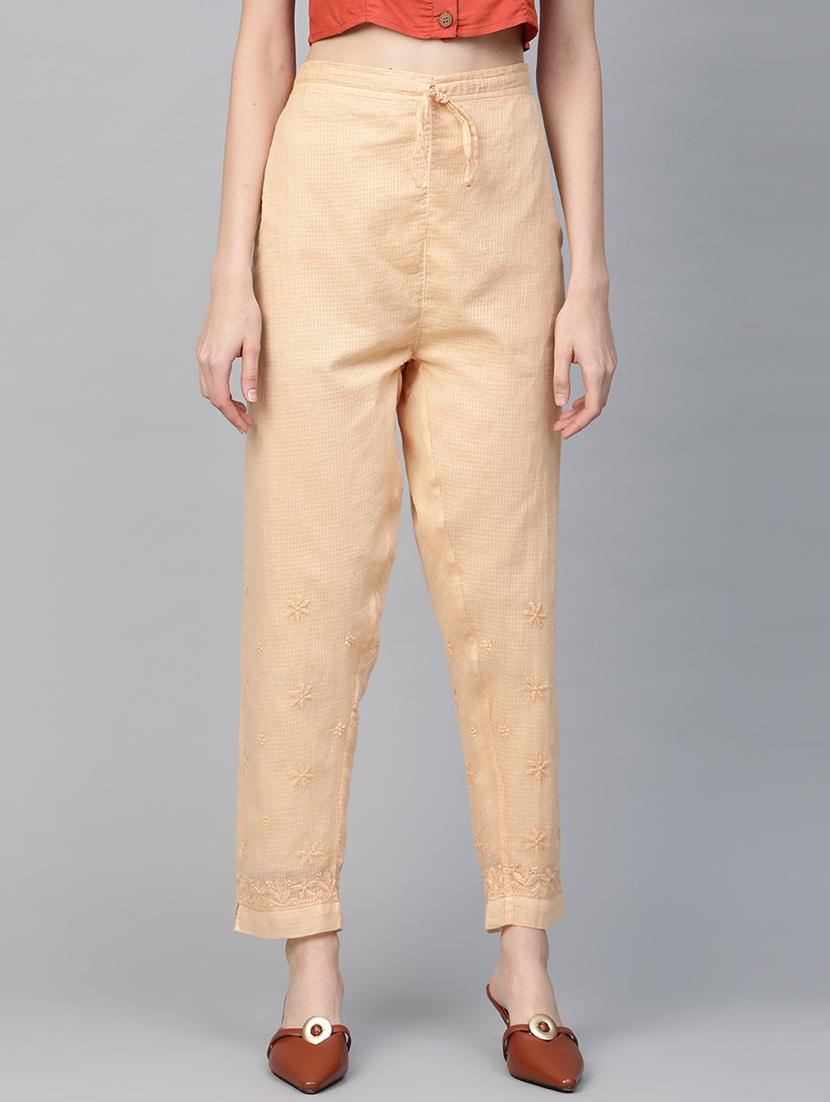 embroidered hem straight palazzo - 17423611 - Zoom Image - 0