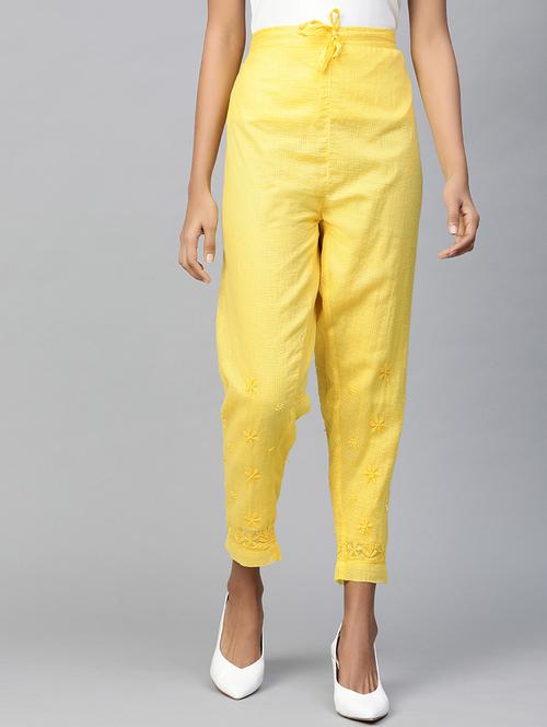 embroidered hem straight palazzo - 17423612 -  Standard Image - 0