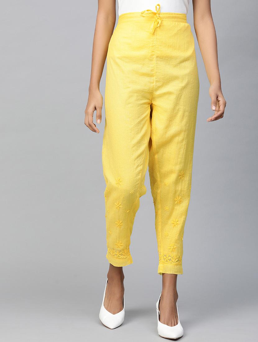 embroidered hem straight palazzo - 17423612 -  Zoom Image - 0