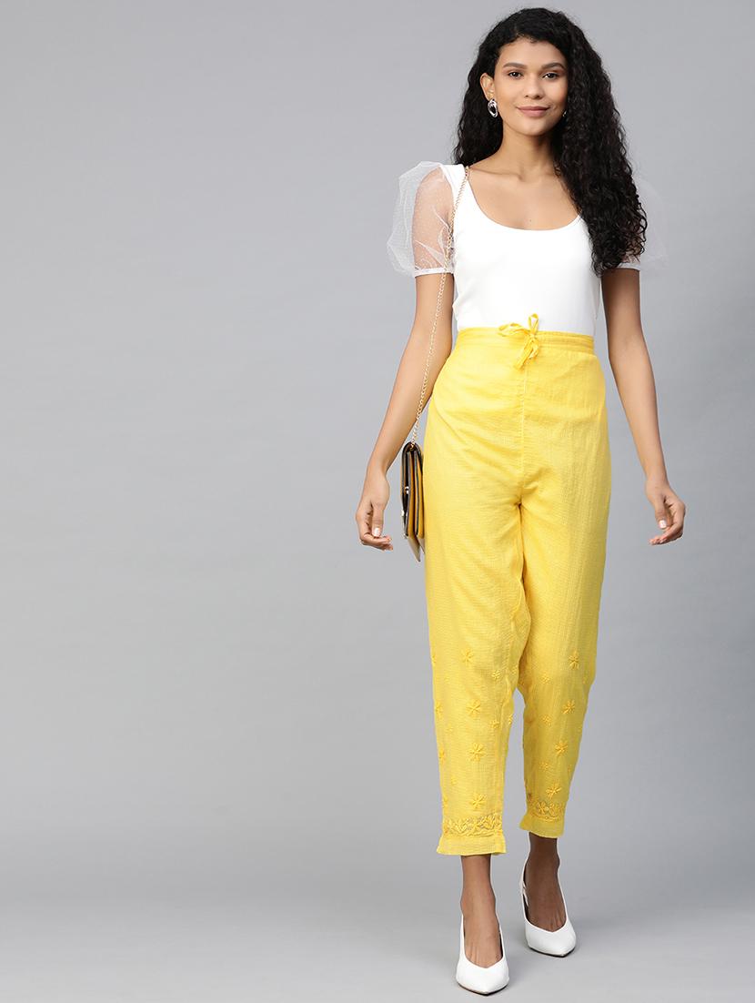 embroidered hem straight palazzo - 17423612 - Standard Image - 3