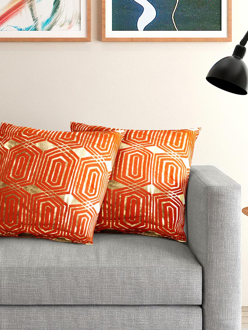 foil printed velvet cushion cover (set of 2) - 17423944 - Zoom Image - 0