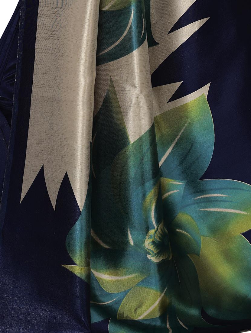 floral printed saree with blouse - 17424414 - Standard Image - 3