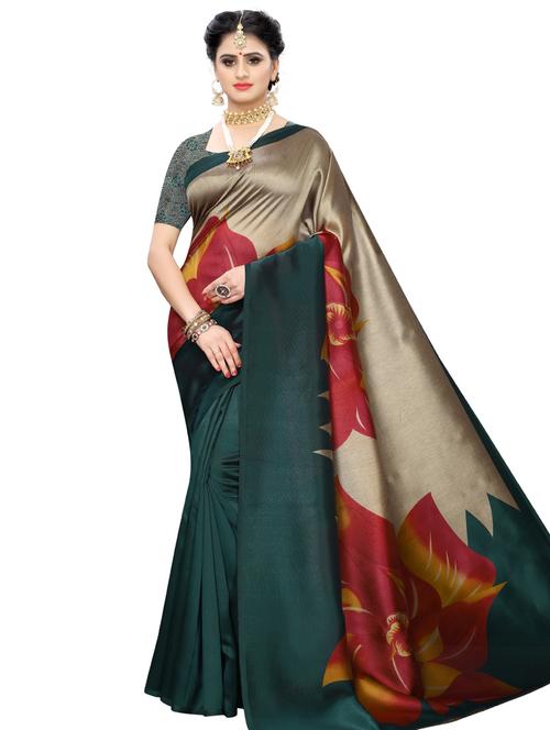 floral printed saree with blouse - 17424415 -  Standard Image - 0