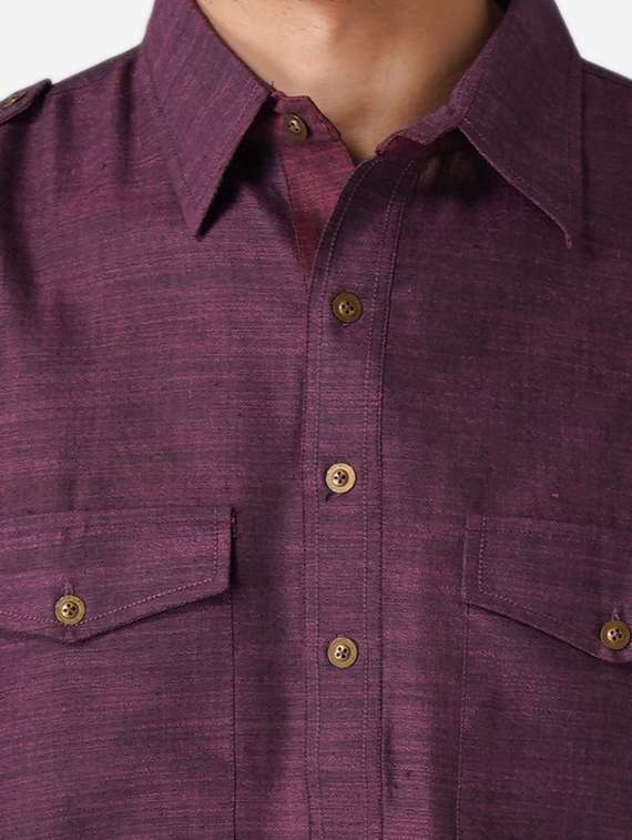 purple cotton kurta pyjama ethnic wear set - 17424583 -  Standard Image - 5