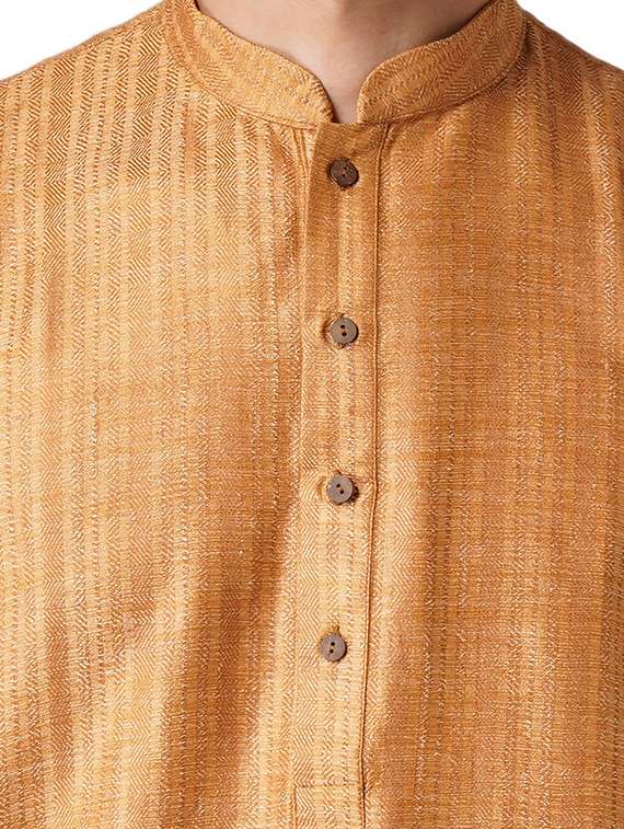 mustard cotton kurta pyjama ethnic wear set - 17424587 - Standard Image - 3