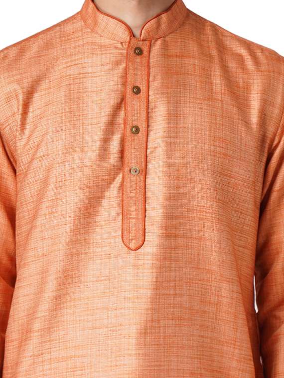 rust cotton kurta pyjama ethnic wear set - 17424607 - Standard Image - 3