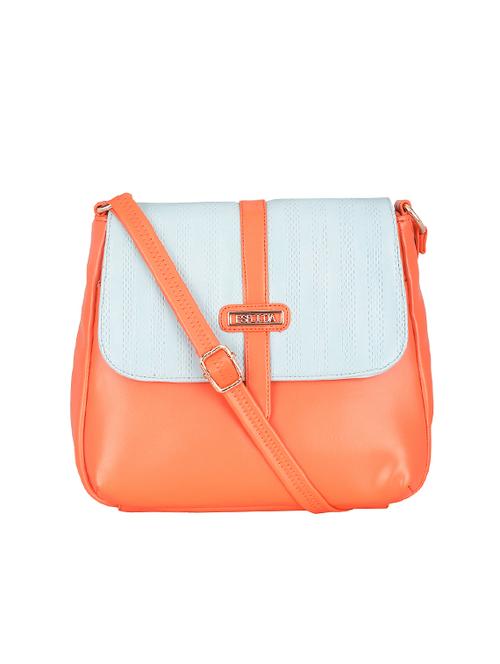 orange leatherette (pu) sling bag - 17425214 - Standard Image - 0