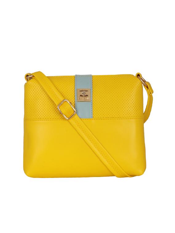 yellow leatherette (pu) sling bag - 17425226 - Zoom Image - 0