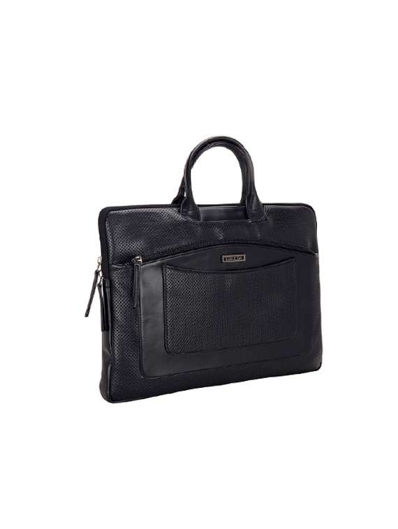 black leatherette laptopbag - 17425233 -  Standard Image - 3
