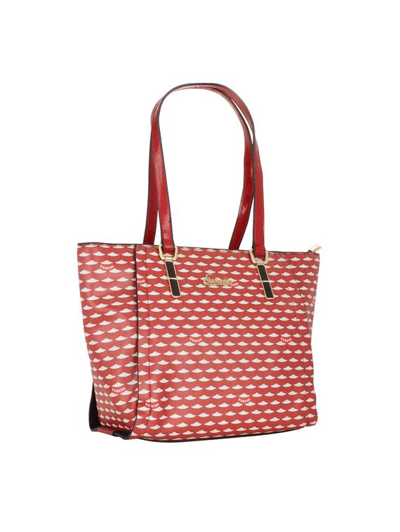 red leatherette (pu) handbag - 17425253 - Standard Image - 3