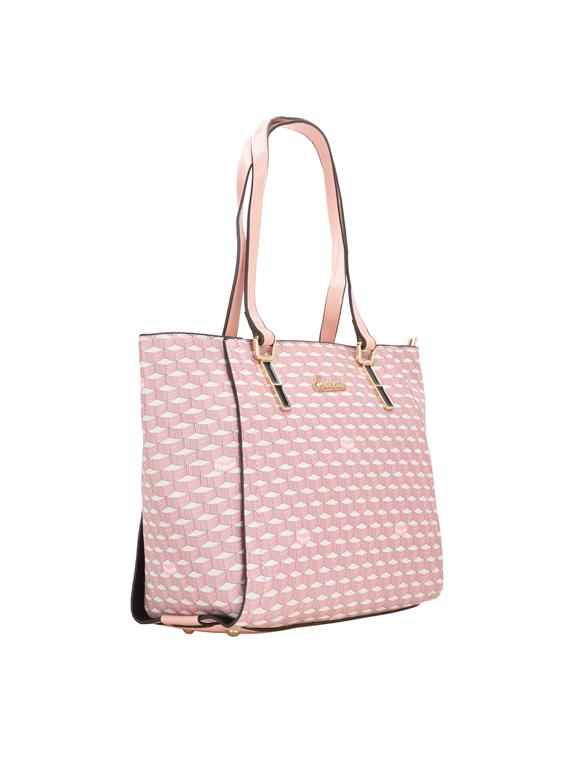 pink leatherette (pu) handbag - 17425255 - Standard Image - 3